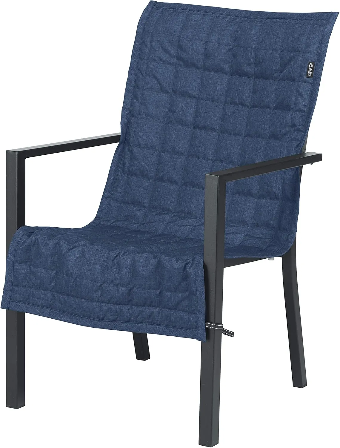 Classic Accessories Montlake Water-Resistant 45 Inch Patio Chair Slipcover, Heather Indigo, Patio Furniture Covers