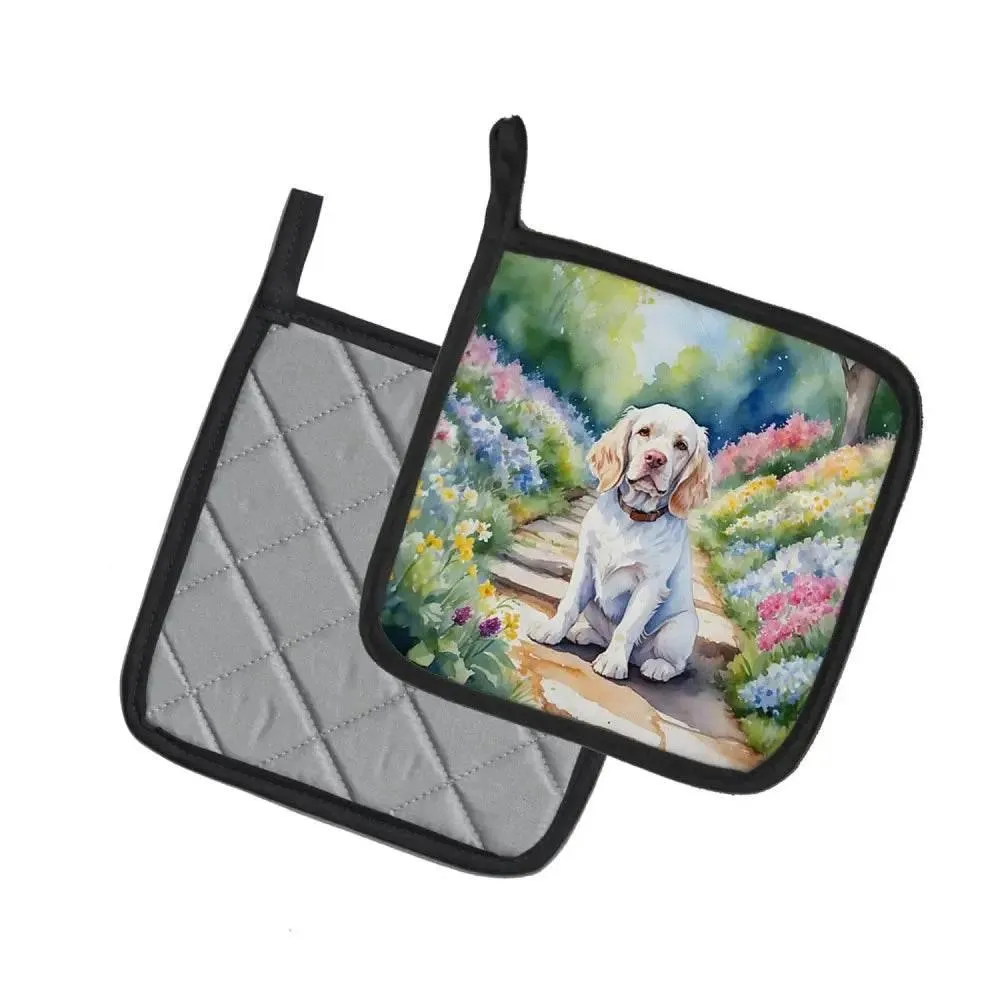 Clumber Spaniel Heat Resistant Pot Holders for Cooking