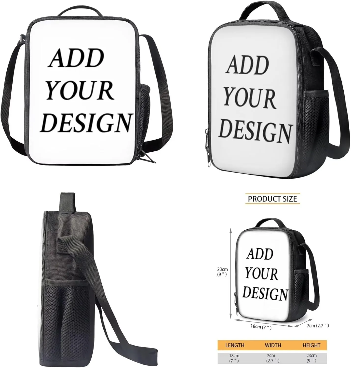 Coldinair Custom Backpack for School Boys Kids Personalized Backpack with Lunch Box and Water Bottle Pencil Case Lightweight School Bag for Primary Elementary Middle School Boys Travel Daypack