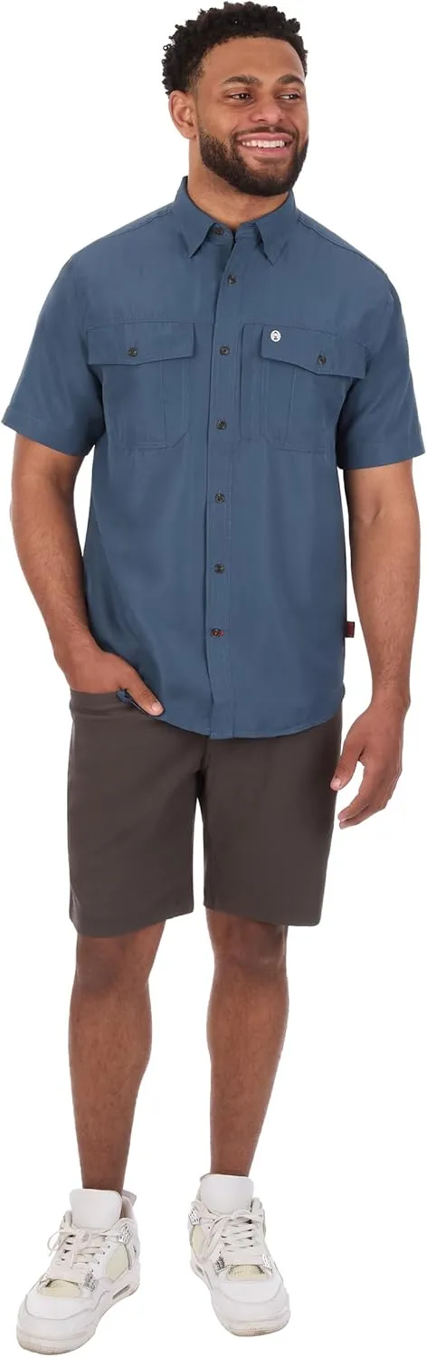 Coleman Mens UPF 40  Ultra Lightweight Quick Dry Short Sleeve Guide Shirt Outdoor for Fishing Hiking Camping