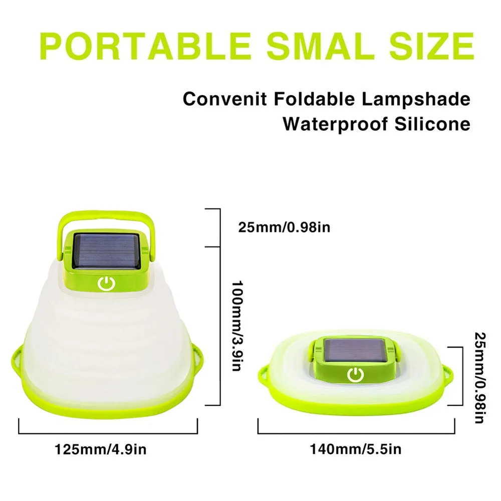 Collapsible Camping Light IP68 Waterproof Solar Foldable Lantern