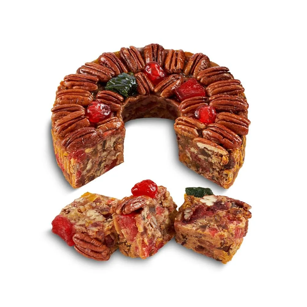 Collin Street Bakery DeLuxe® Fruitcake in Collectible Gift Tin - 101 Regular Size 7” Cake with Pecans, Cherries, Pineapple, Papaya, Raisins, & Honey