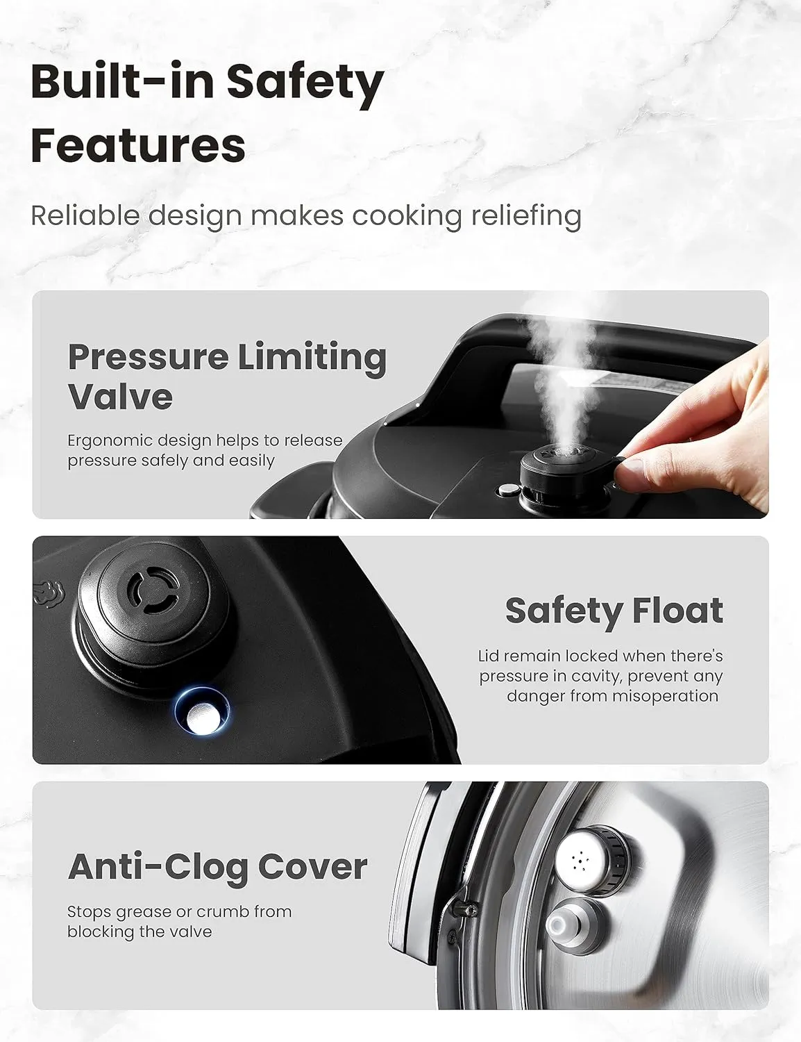 COMFEE' 16 in 1 Electric Pressure Cooker Olla de Presion Non-Stick Pot Yogurt Maker Rice Slow Saute Steamer 8 Quarts Stainless Steel