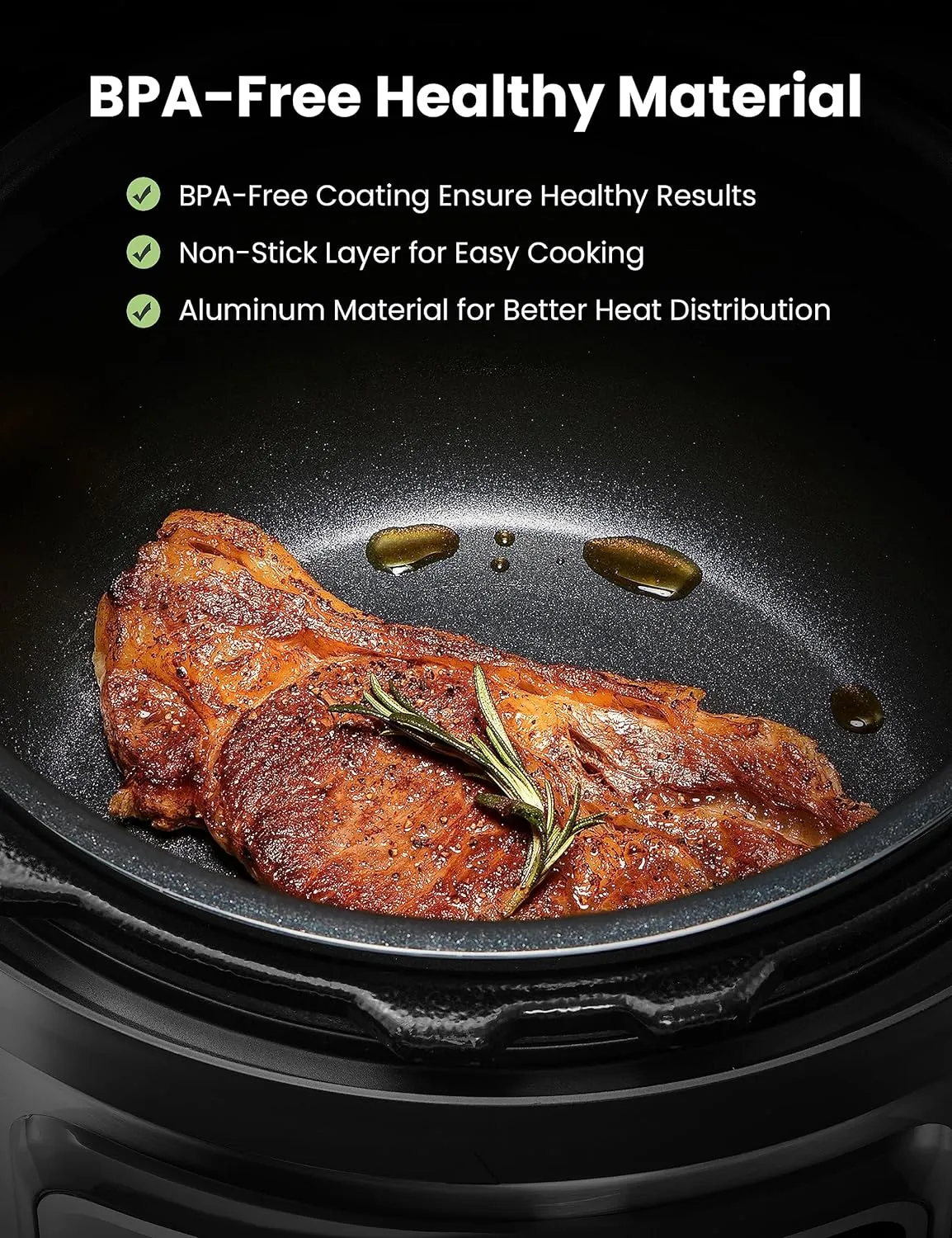 COMFEE' 16 in 1 Electric Pressure Cooker Olla de Presion Non-Stick Pot Yogurt Maker Rice Slow Saute Steamer 8 Quarts Stainless Steel