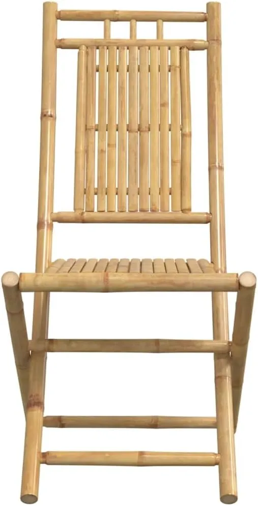 Comfortable Chair Dining Chairs Lawn Chairs Kitchen Chairs - Folding Patio Chairs 2 pcs 18.1"x26"x39" Bamboo for Campsites Garden Outside Terrace