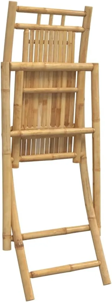 Comfortable Chair Dining Chairs Lawn Chairs Kitchen Chairs - Folding Patio Chairs 2 pcs 18.1"x26"x39" Bamboo for Campsites Garden Outside Terrace