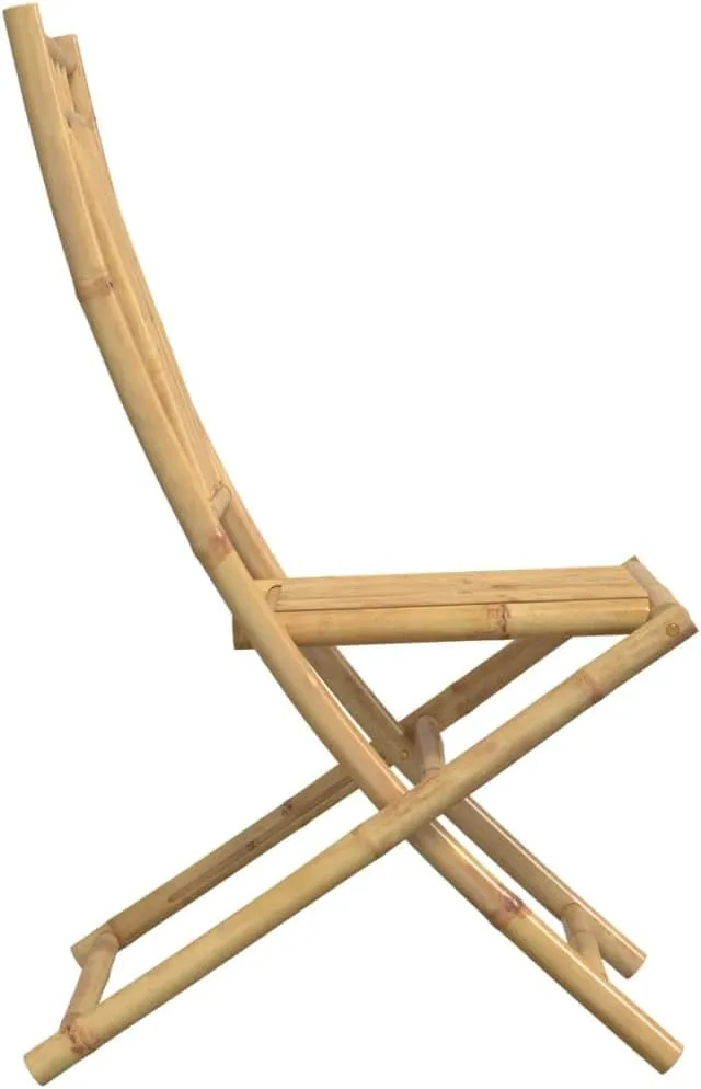 Comfortable Chair Dining Chairs Lawn Chairs Kitchen Chairs - Folding Patio Chairs 2 pcs 18.1"x26"x39" Bamboo for Campsites Garden Outside Terrace