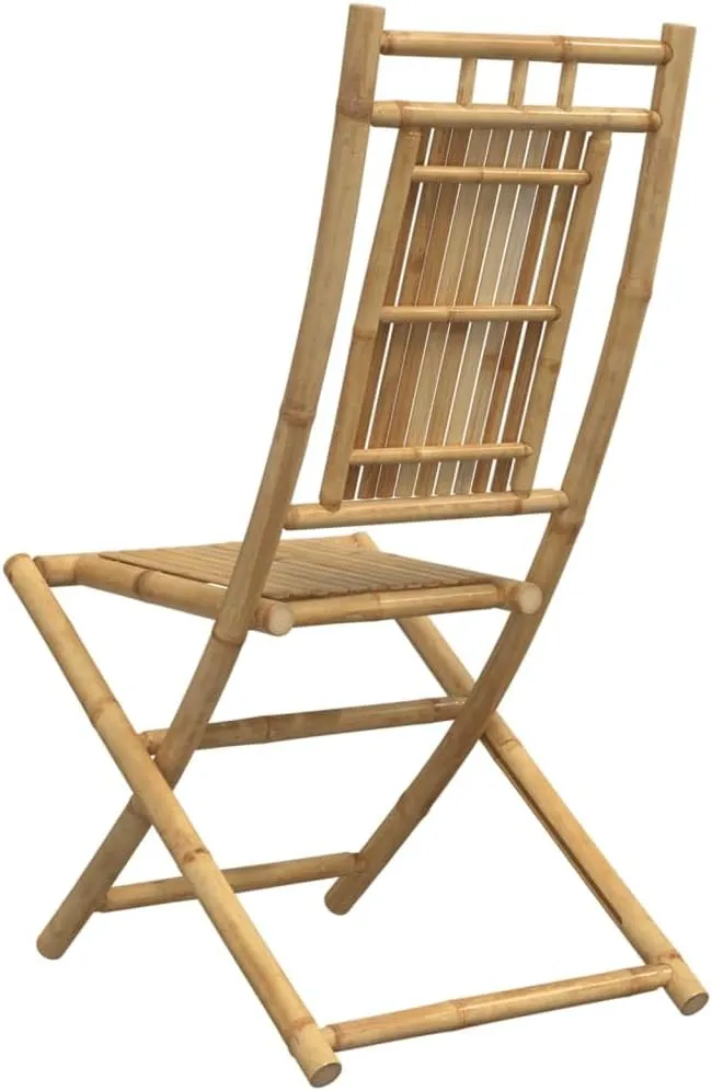 Comfortable Chair Dining Chairs Lawn Chairs Kitchen Chairs - Folding Patio Chairs 2 pcs 18.1"x26"x39" Bamboo for Campsites Garden Outside Terrace