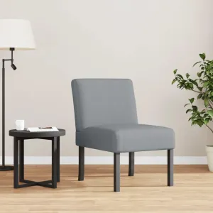 Comfortable Slipper Chair for Relaxation, Light Gray Fabric, Cozy Lounging and Stylish Décor