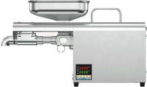 Commercial Automatic Stainless Steel Cold Press Oil Machine, Small Household Fully Automatic Multifunctional Commercial Oil Residue Peanut New Oil Frying Machine for Peanut