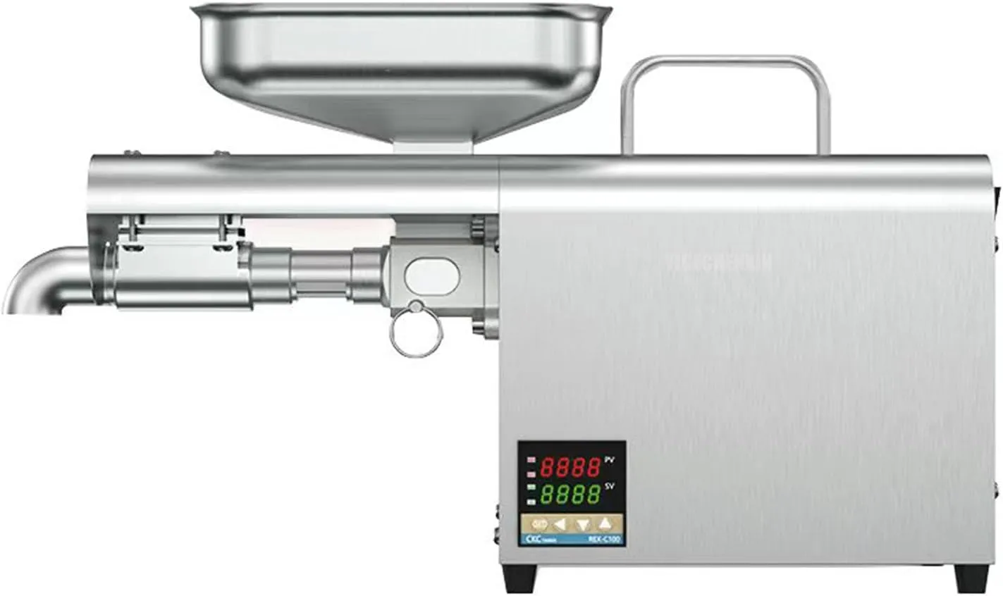Commercial Automatic Stainless Steel Cold Press Oil Machine, Small Household Fully Automatic Multifunctional Commercial Oil Residue Peanut New Oil Frying Machine for Peanut