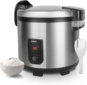 Commercial Rice Warmer,55 Raw/110 CUP Electric Rice Warmer,20L Portable Heavy Duty Food Warmer,122℉- 178℉ Adjustable Temperature Control Up to 24 Hours,Non-stick Inner Pot For Restaurant,Hotel