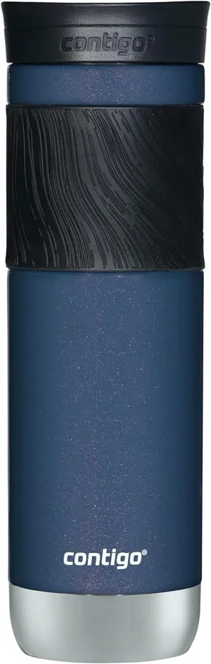 Contigo Byron Insulated Stainless Steel Travel Mug with Leak-Proof Lid 24oz Reusable Coffee Cup or Water Bottle BPA-Free Long-lasting ThermoLock Insulation Midnight Berry