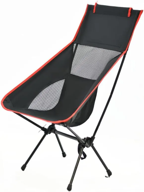 Convenient Folding Camping Chairs, Beaches, picnics, Hiking, Fishing Chairs (Black 04)