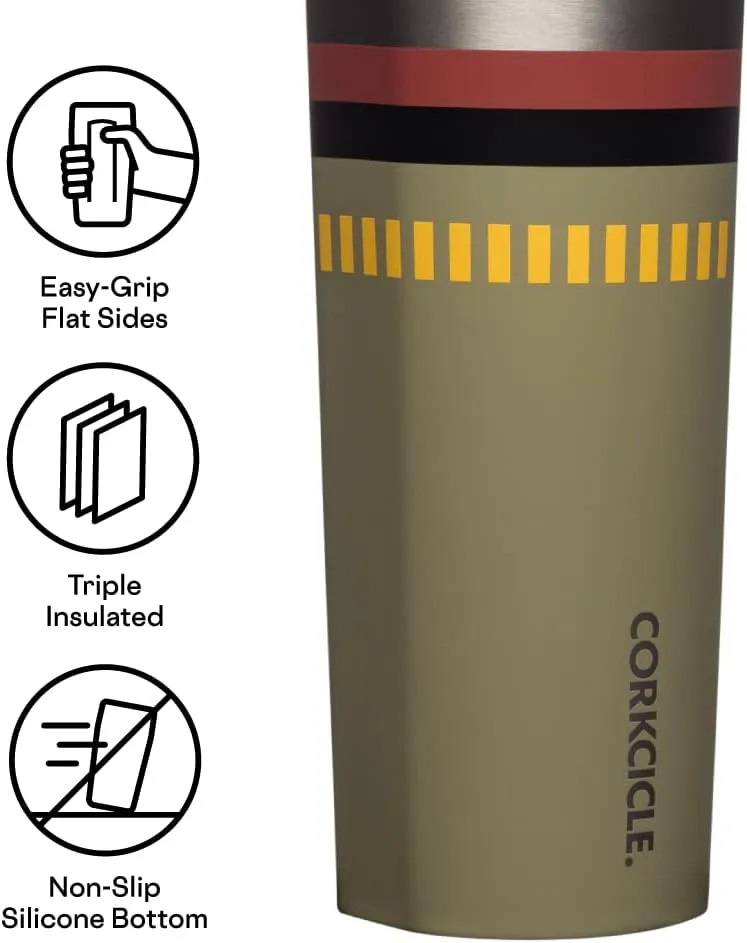 Corkcicle Canteen 16 oz Star Wars Insulated Stainless Steel Bottle, Boba Fett