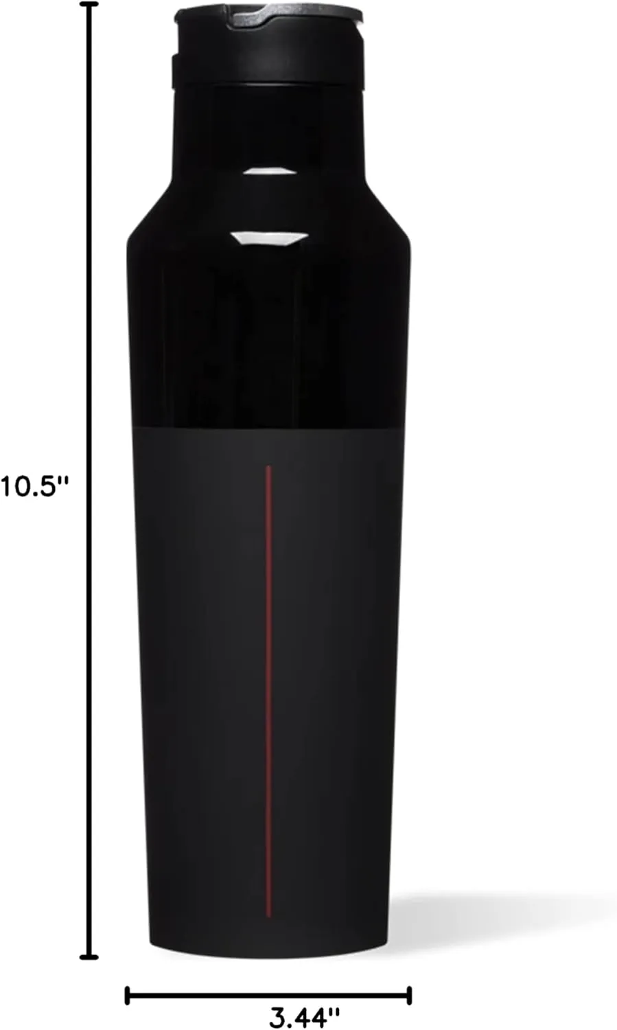 Corkcicle x Star Wars Darth Vader Sport Canteen Insulated Tumbler, 20 oz – Reusable Water Bottle Keeps Beverages Cold for 25 Hours & Hot 12 Hours – Cupholder Friendly Tumbler with Screw-On Cap