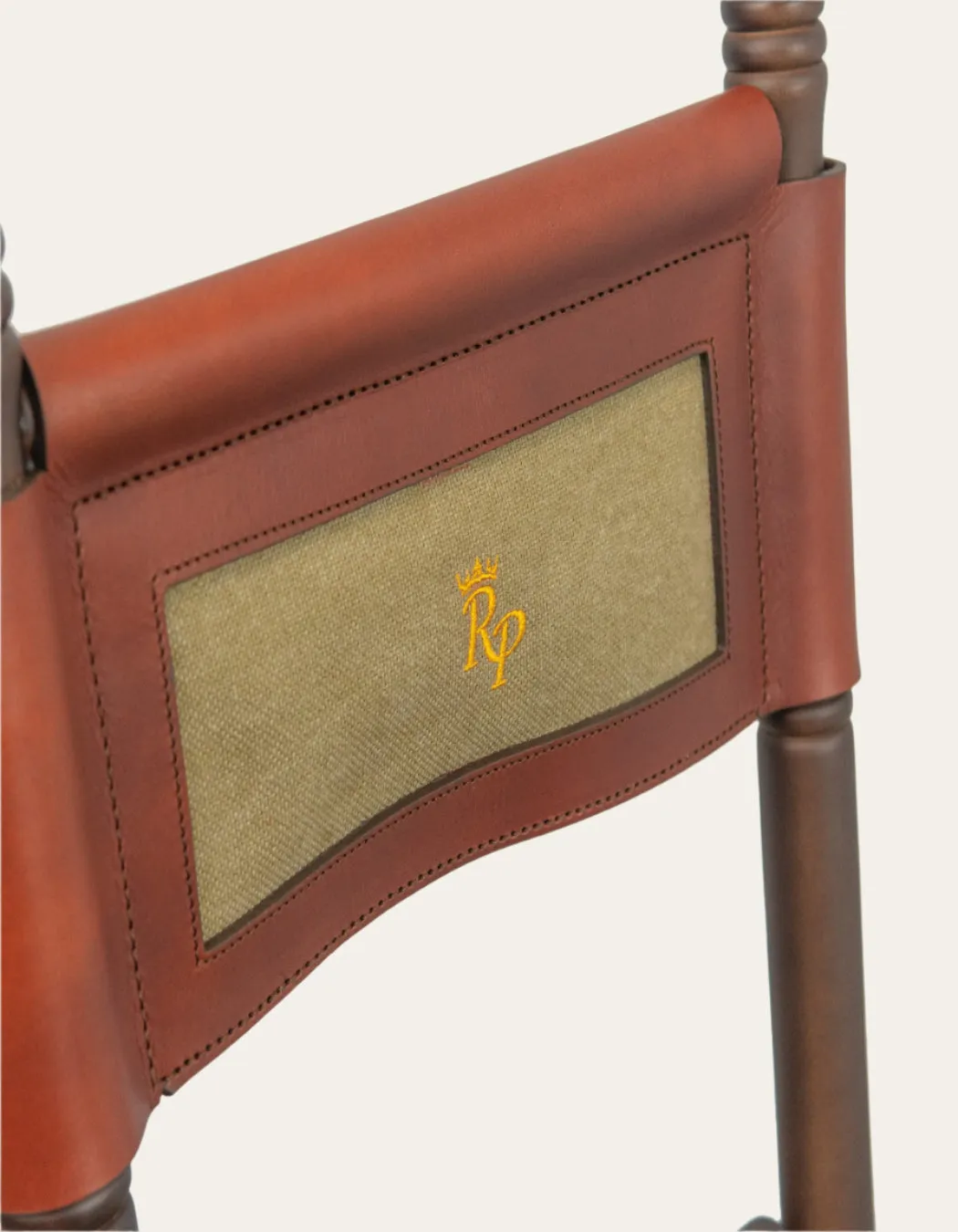 Cotswolds Foldable Field Chair with Backrest – Canvas & Leather