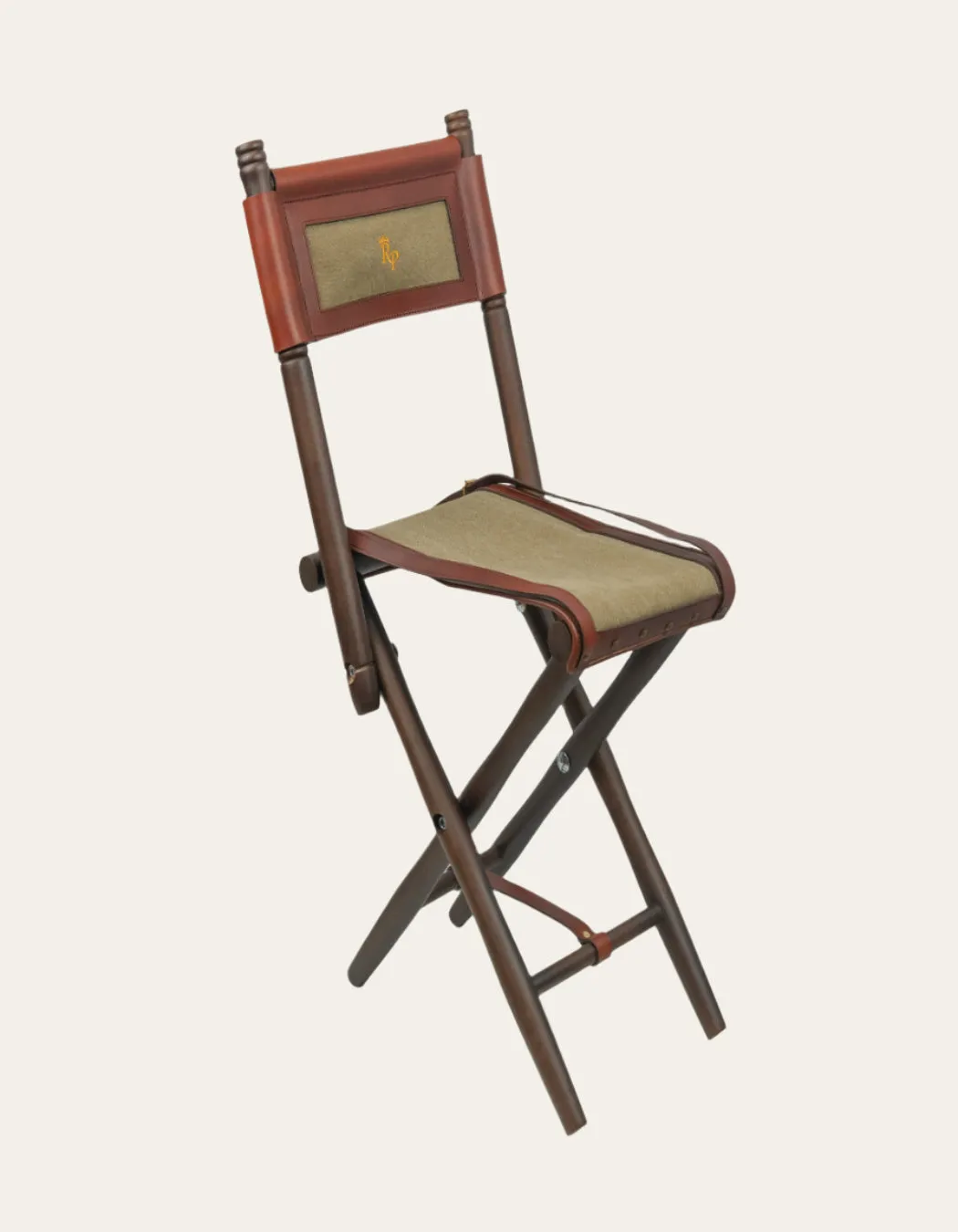 Cotswolds Foldable Field Chair with Backrest – Canvas & Leather