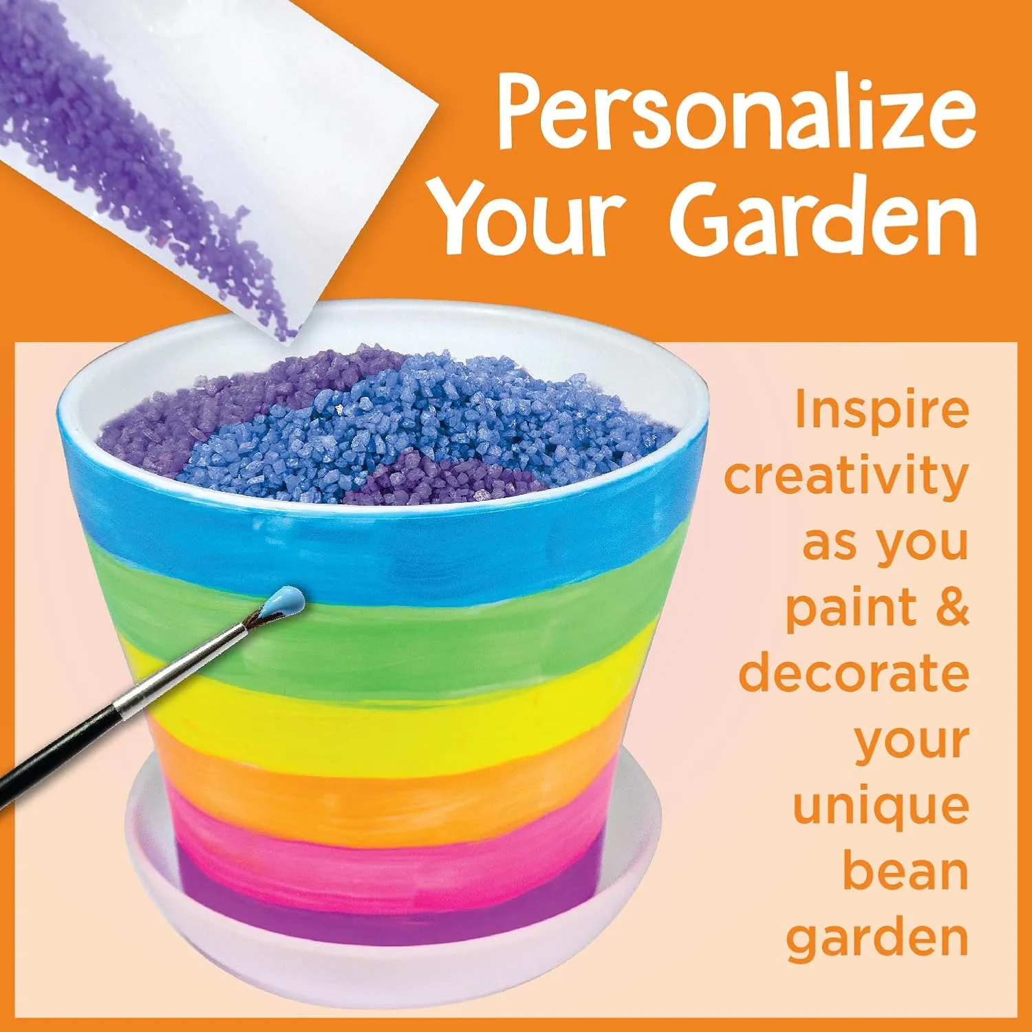 Creativity for Kids Magic Bean Garden, Reveal and Grow Magic Messages - Arts and Crafts for Girls and Boys, Kids Science Kit, Unique Gift for Kids ( Ages 5 )