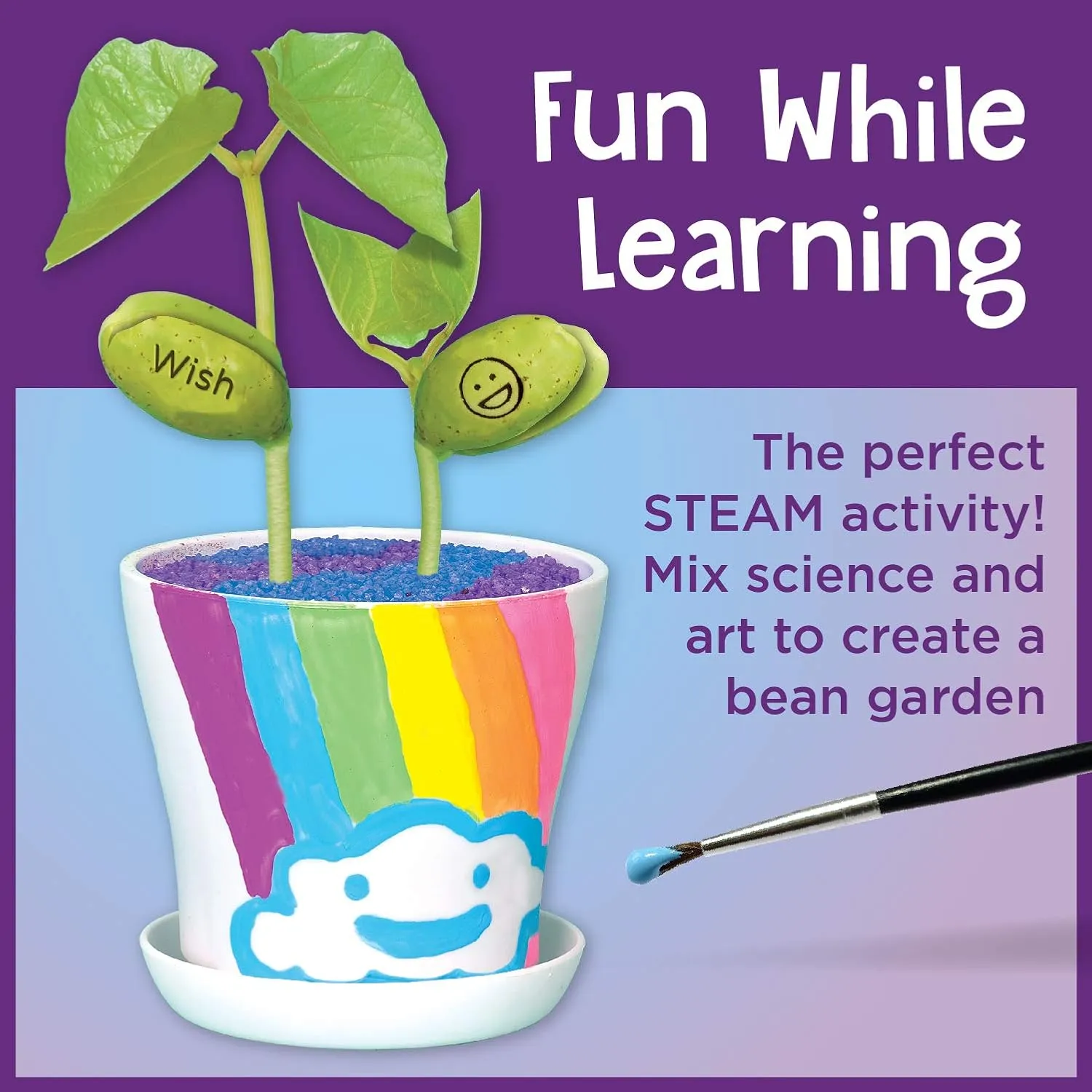 Creativity for Kids Magic Bean Garden, Reveal and Grow Magic Messages - Arts and Crafts for Girls and Boys, Kids Science Kit, Unique Gift for Kids ( Ages 5 )