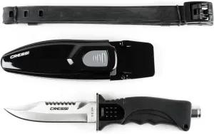 Cressi Skorpion, Tempered Stainless Steel Blade Knife ideal for Diving and Spearfishing - Pointed & Blunt Tip