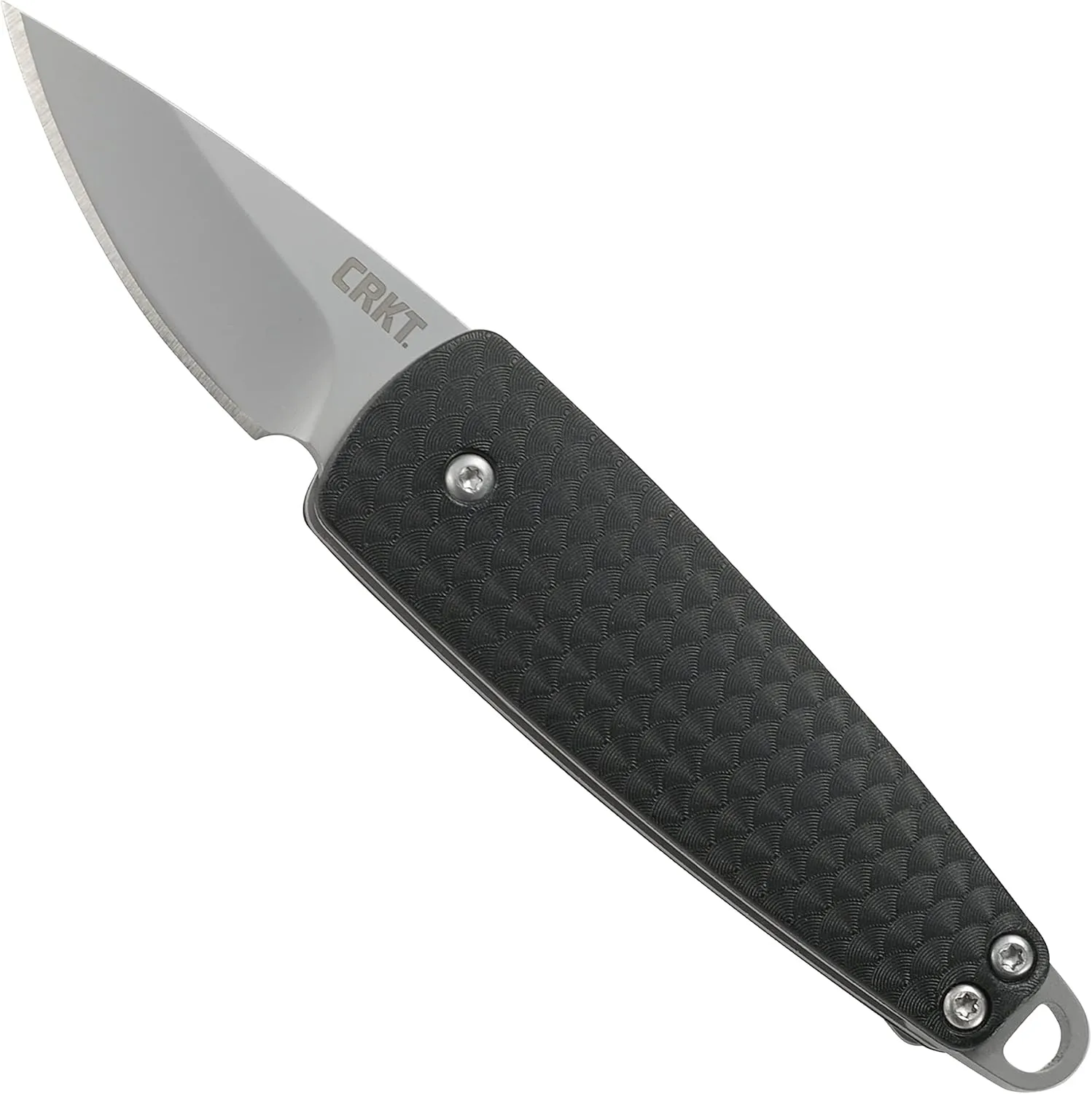 CRKT Dually Folding Carry Knife: Plain Edge Folder with Slip Joint - Everyday Carry Folded Knife, Black Glass Reinforced Nylon Handle with Lanyard Hole, Bottle Opener 7086