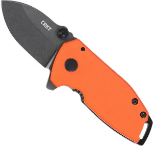 CRKT Squid Compact Everyday Carry Assisted Folding Knife with Frame Lock: D2 Plain Edge Blade, G10 Handle, Pocket Clip, 2486