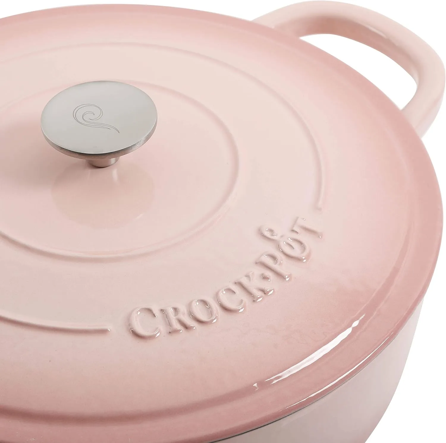 Crock Pot - 125300.02r Crock Pot Artisan Enameled Cast Iron Braiser W/Lid, 5-Quart, Blush
