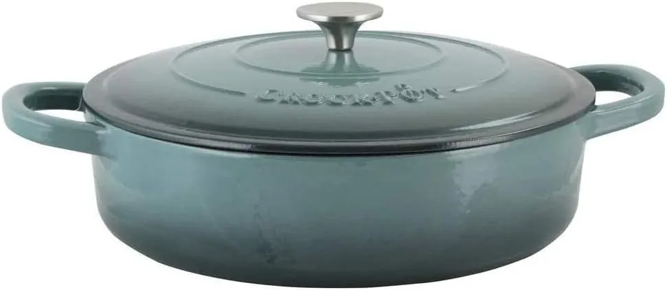 Crock-Pot Crock Pot Artisan Enameled Cast Iron Braiser W/Lid, 5 Quart, Slate Gray