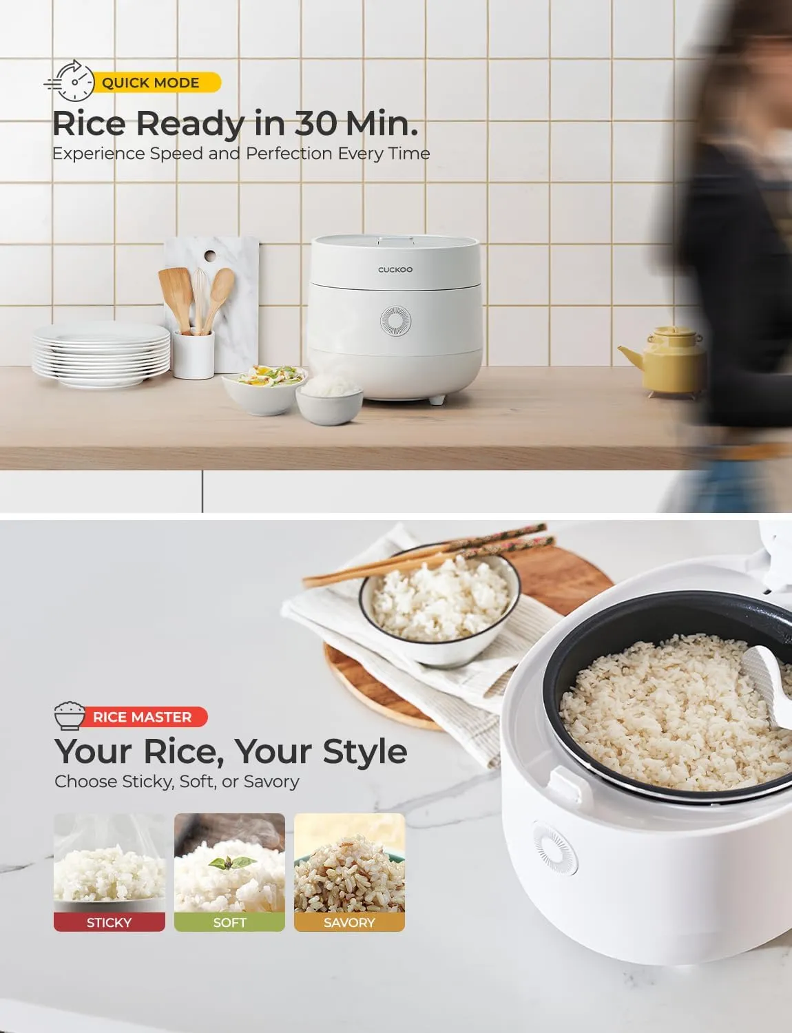 CUCKOO CR-0675FW 6-Cup (Uncooked) / 12-Cup (Cooked) Micom Rice Cooker with Nonstick Inner Pot, 13 Menu Modes, LCD Display, Fuzzy Logic Tech, Auto Clean (White)