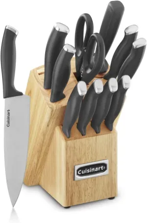 Cuisinart C77SSB-12P Color Pro Collection 12 Piece Knife Block Set, Black