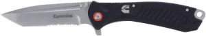 Cummins Serrated Edge Folding Pocket Knife 4-Inch Tanto Blade CMN4724 with Liner Lock Lightweight Utility Knife - Black
