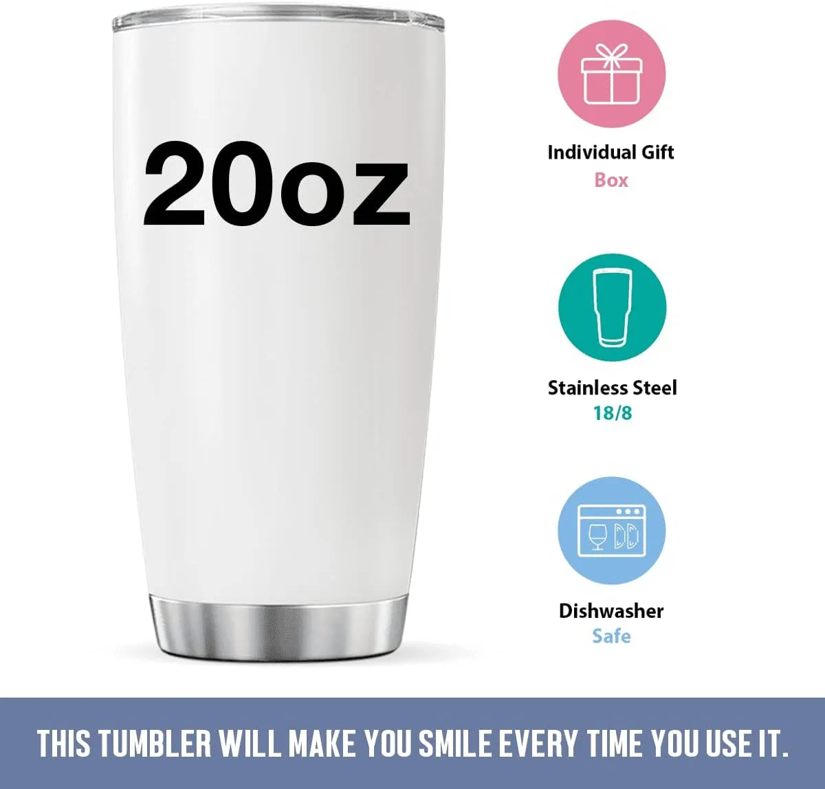 Cute Sloth Tumblers Coffee Women Who Love Sloths Stainless Steel Tumbler 20 Oz Cup Mug Funny Wine Insulated Travel Mugs Gifts For Kitchen Accessories Birthday Christmas
