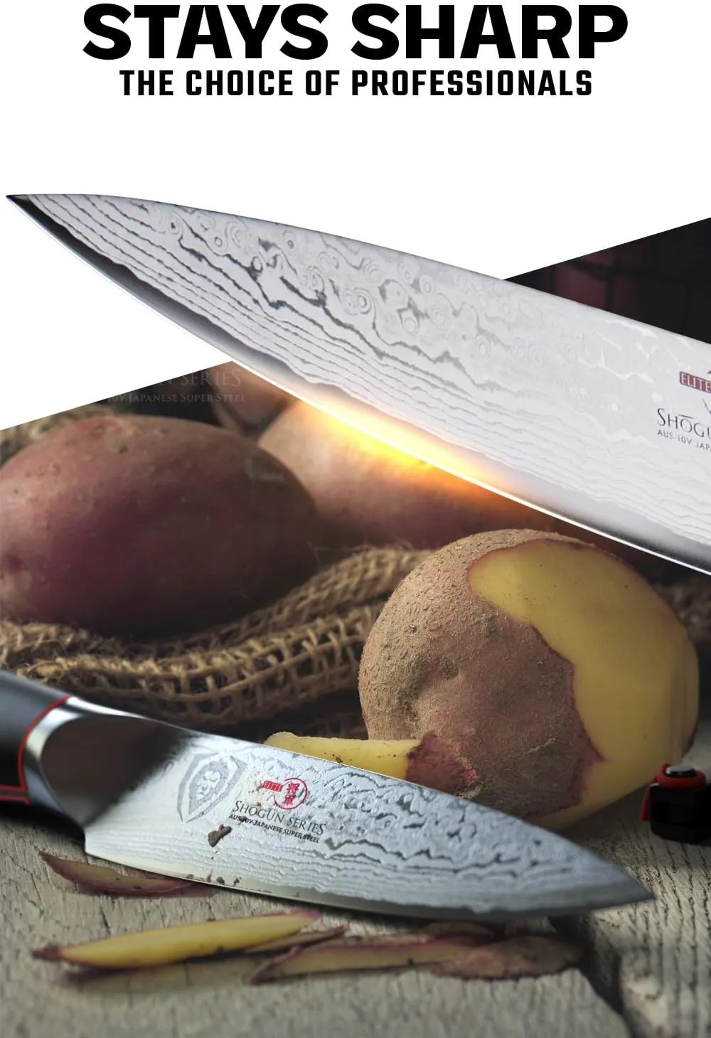 Dalstrong Paring Knife Set-Shogun Series 3pc-Damascus Japanese Super Steel Knife-3.5" Paring,3" Bird's Beak,3.5" Serrated-Razor Sharp Kitchen Set-w/Sheaths