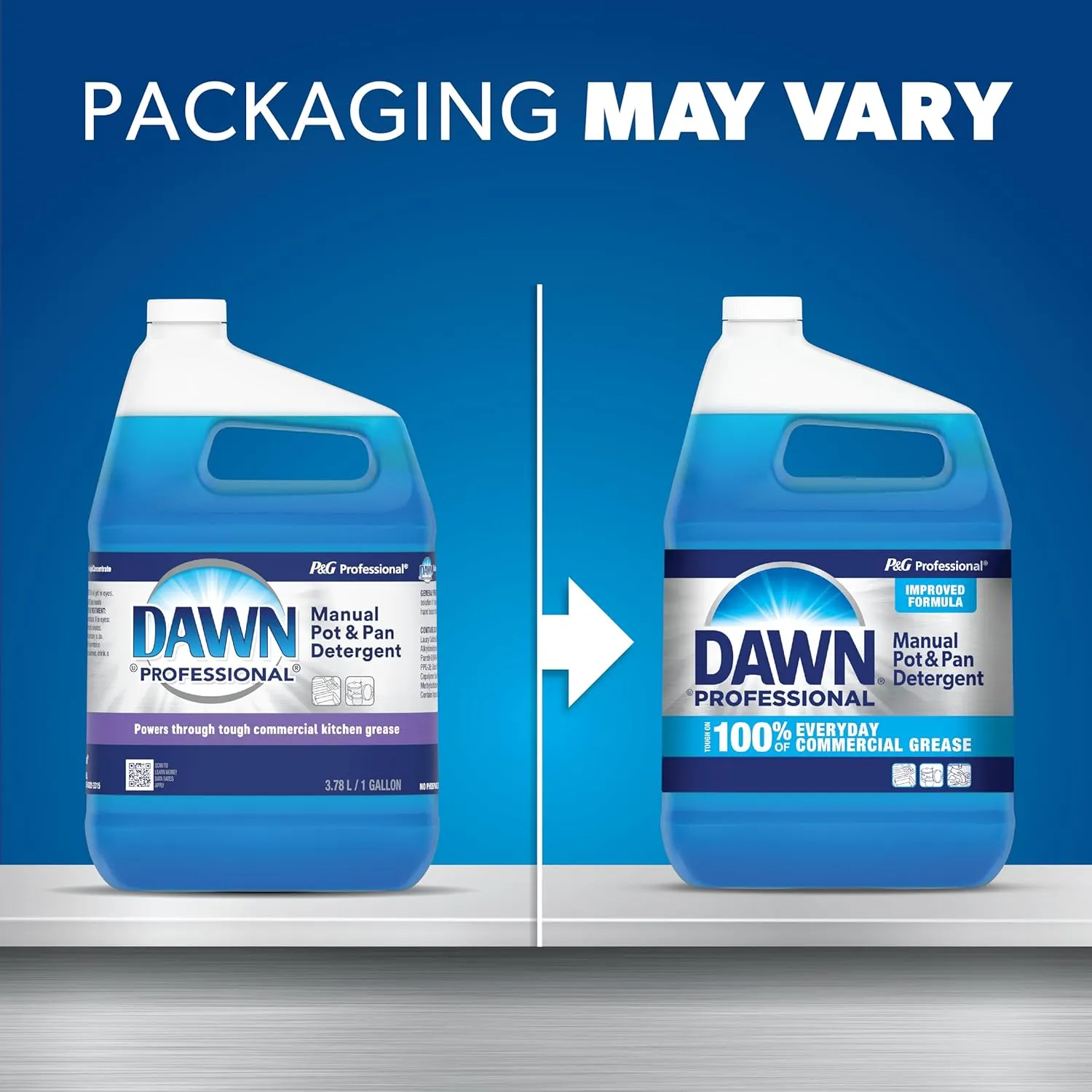 Dawn Professional Pot and Pan Detergent, Regular Scent, 3.8l (Case of 4)