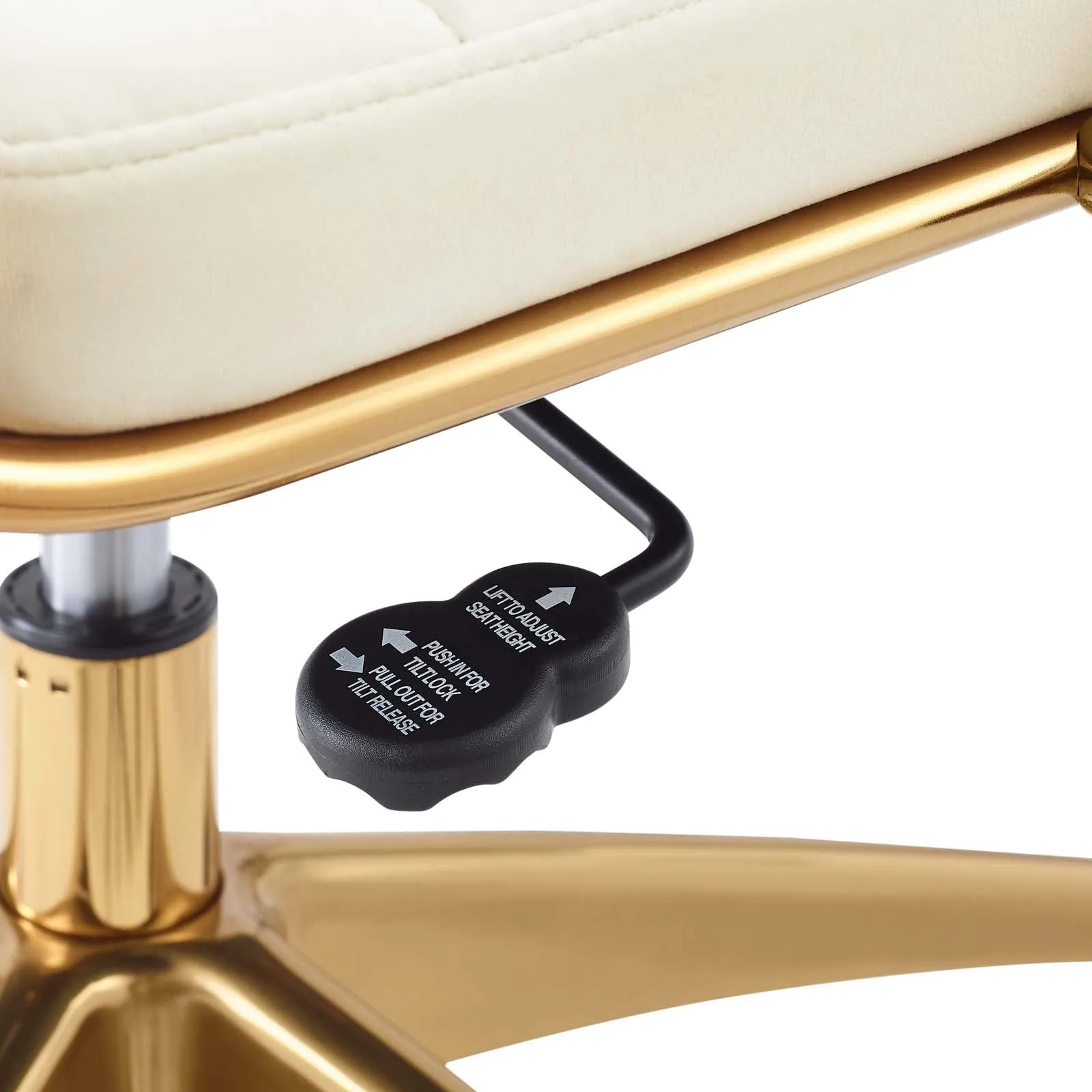 Deluxe Mid Back Velvet Office Chair Gold