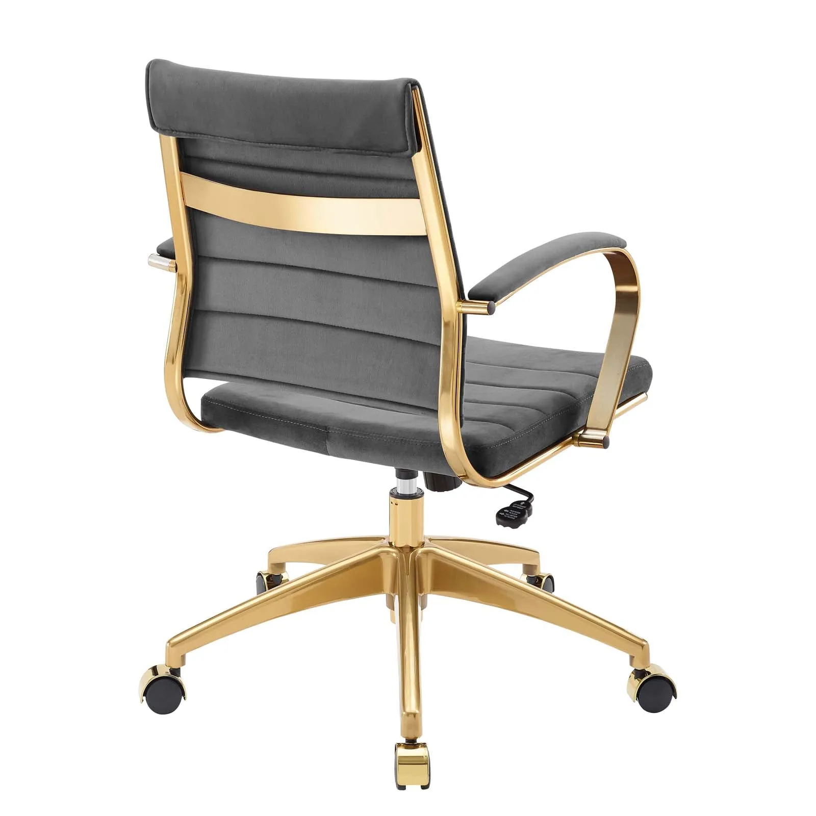 Deluxe Mid Back Velvet Office Chair Gold