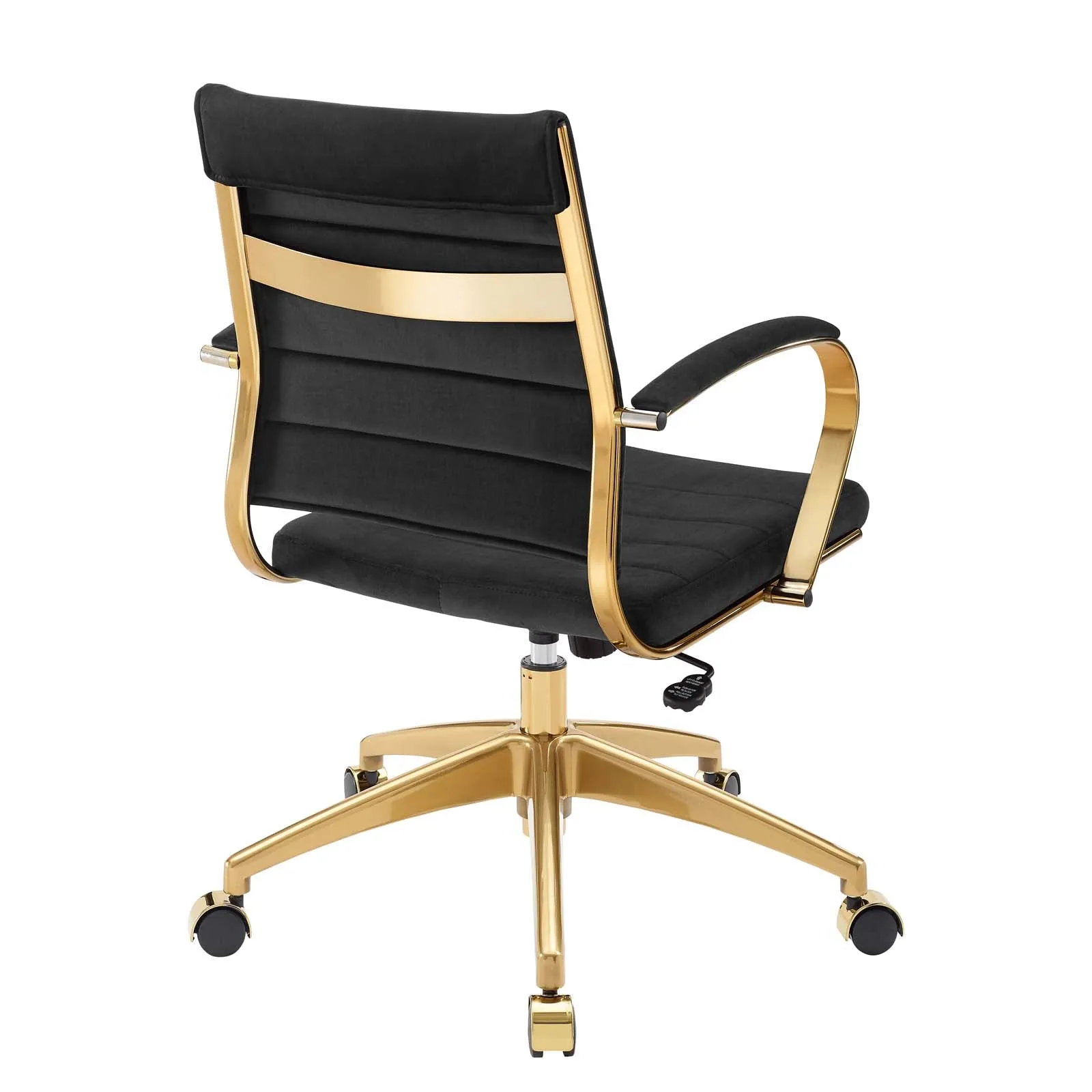 Deluxe Mid Back Velvet Office Chair Gold