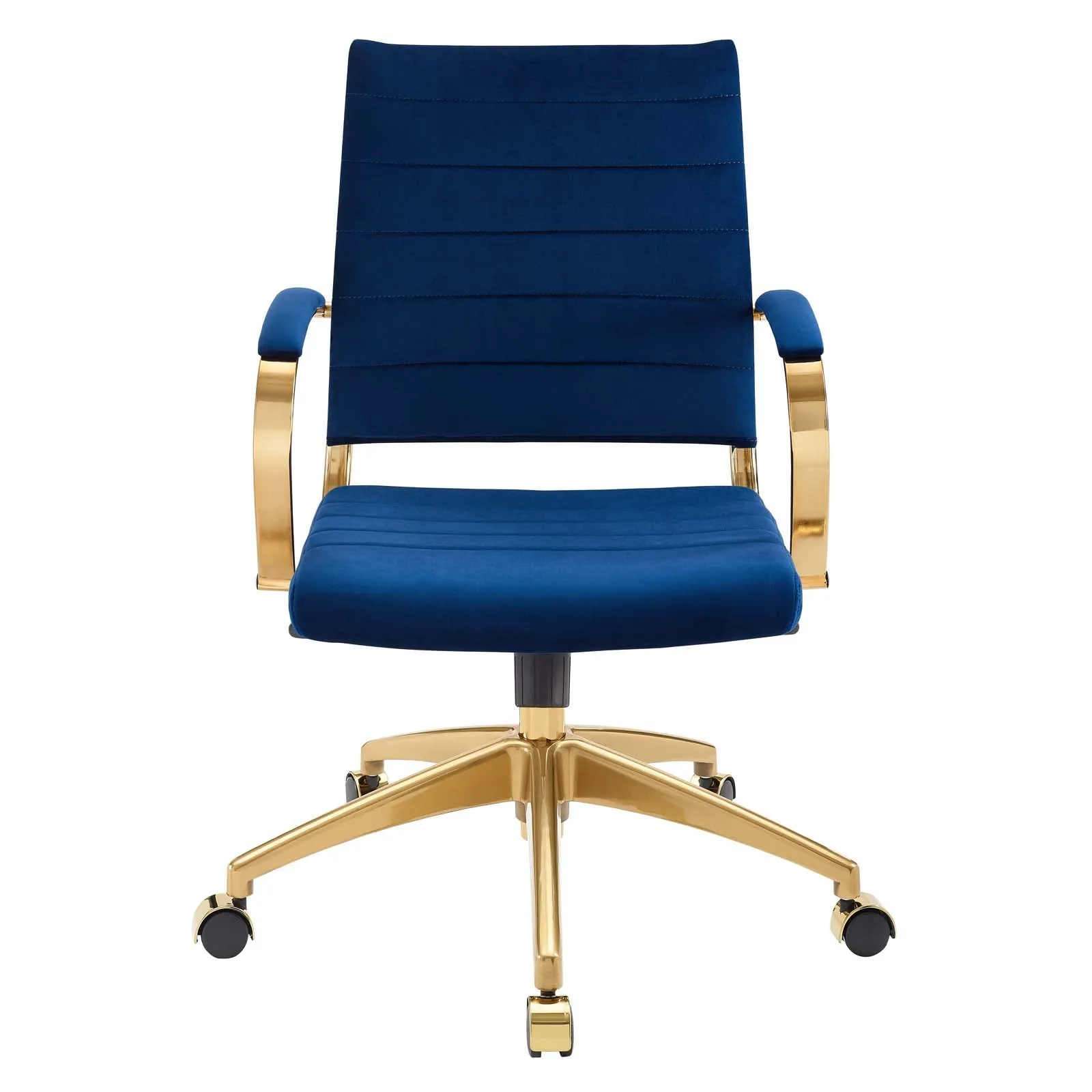 Deluxe Mid Back Velvet Office Chair Gold