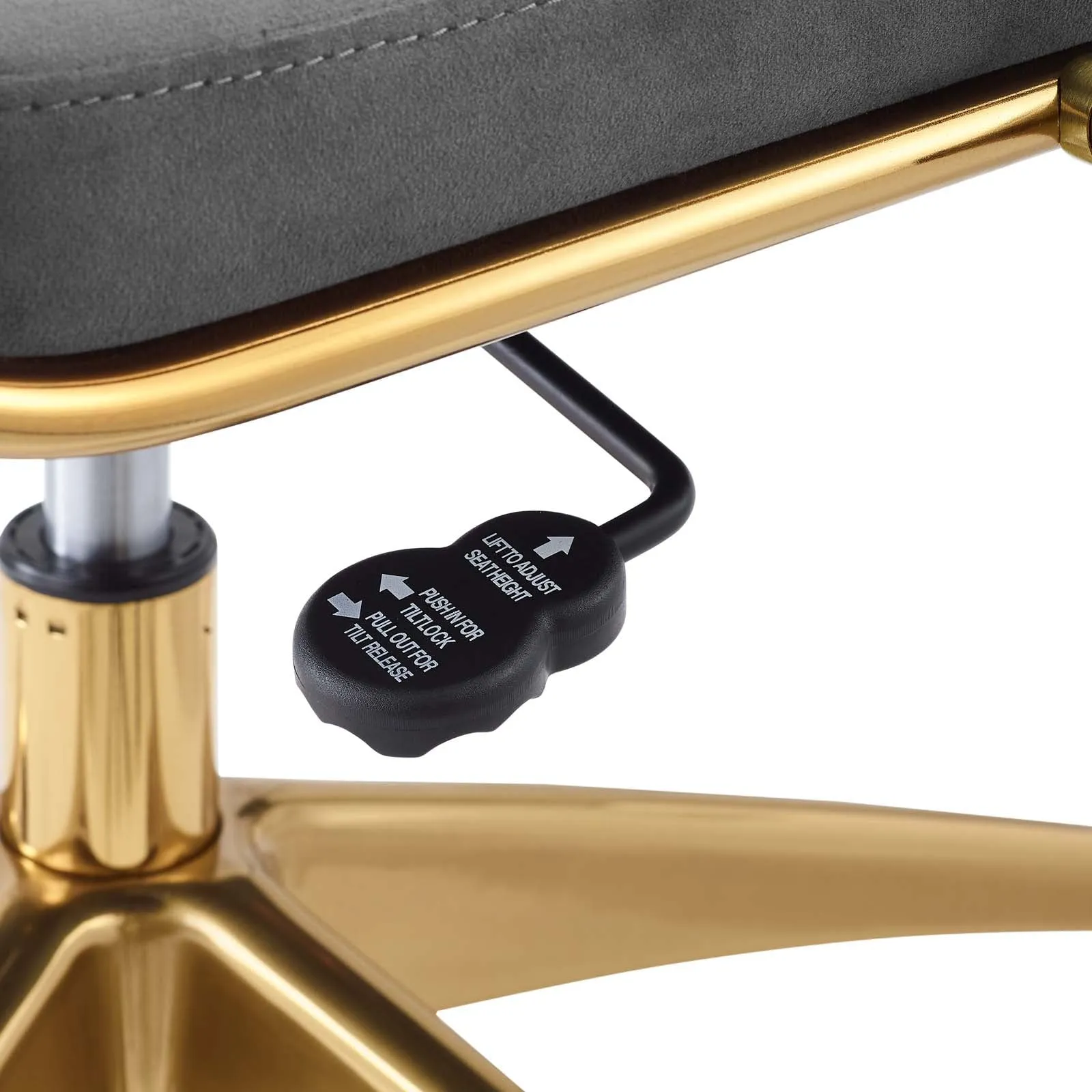 Deluxe Mid Back Velvet Office Chair Gold