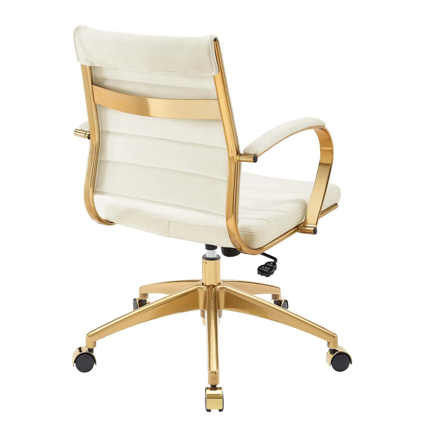 Deluxe Mid Back Velvet Office Chair Gold