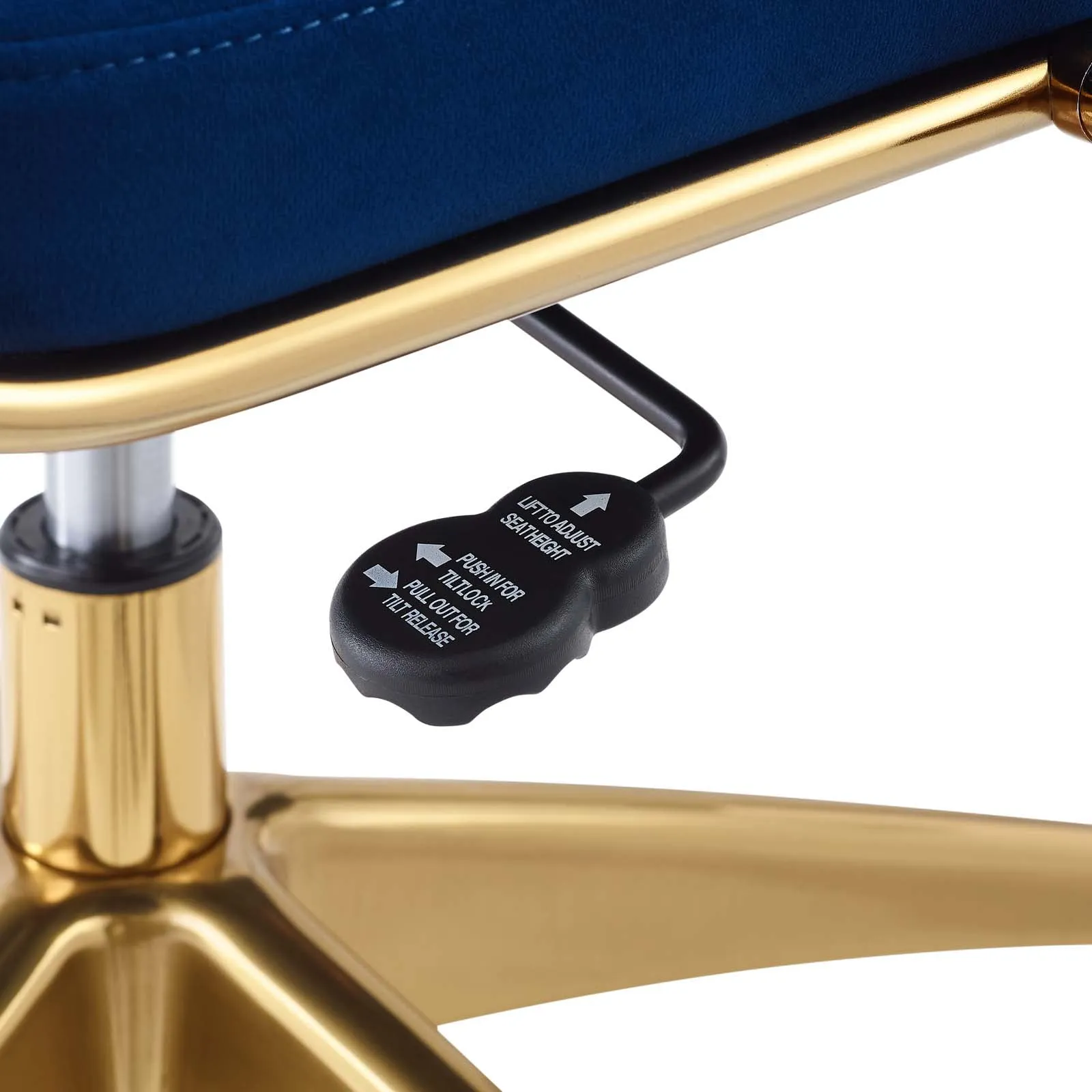Deluxe Mid Back Velvet Office Chair Gold