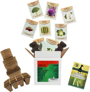 Deluxe Superfood Garden Starter Kit - Includes: Seeds, Peat Pots, Netted Coir Pellets, and a Beginners Guide - Great for Beginners - Heirloom, Non-GMO