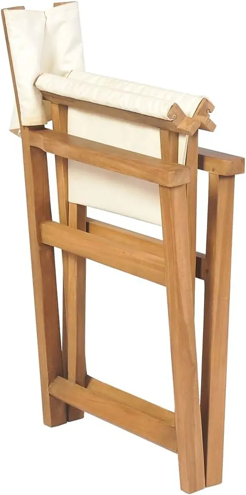 Director's Chair,Outdoor Folding Chair,Lawn Chair,Porch Chairs,Tanning Chairs for Outside,Portable Camping Chair,for Garden, Lawn, Backyard, Deck, Pool Side, Fire Pit, Solid Teak Wood
