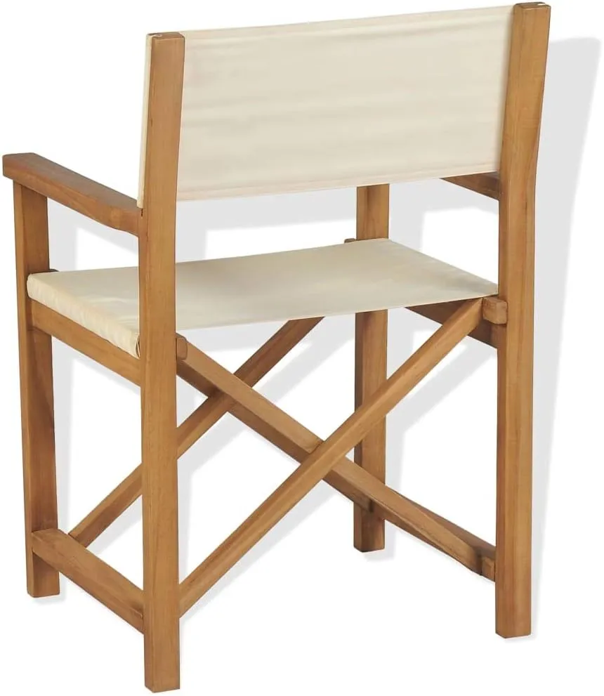Director's Chair,Outdoor Folding Chair,Lawn Chair,Porch Chairs,Tanning Chairs for Outside,Portable Camping Chair,for Garden, Lawn, Backyard, Deck, Pool Side, Fire Pit, Solid Teak Wood
