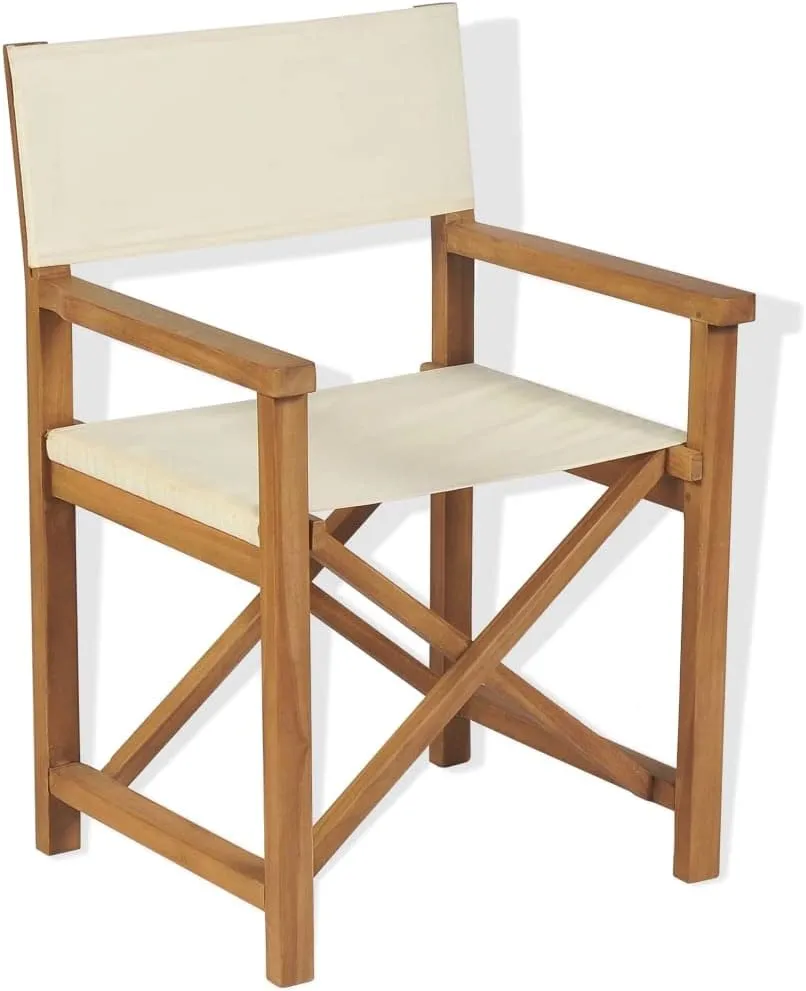 Director's Chair,Outdoor Folding Chair,Lawn Chair,Porch Chairs,Tanning Chairs for Outside,Portable Camping Chair,for Garden, Lawn, Backyard, Deck, Pool Side, Fire Pit, Solid Teak Wood