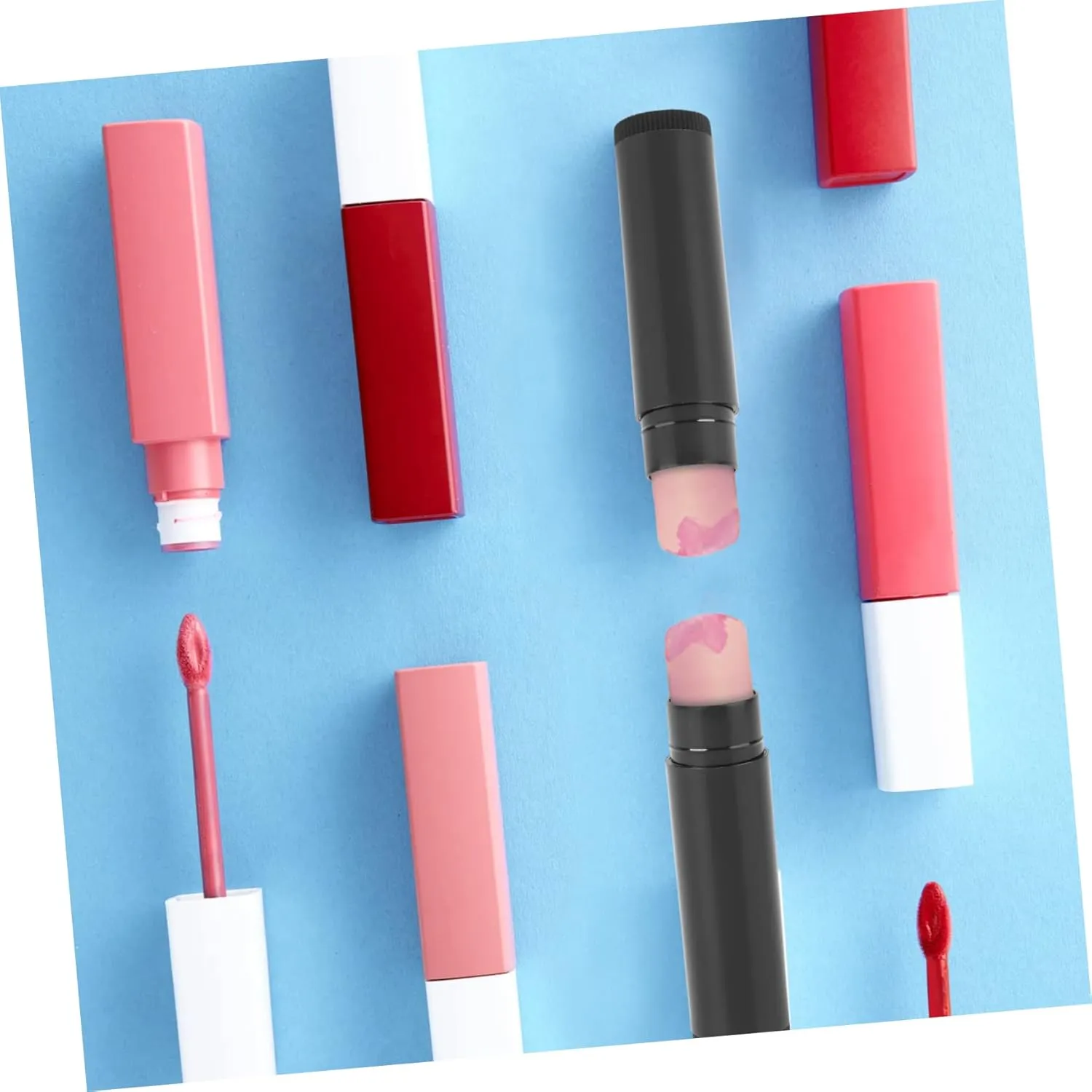 DOITOOL 3sets Secure up Containers 5g Empty Plastic Tubes Caps for Lipstick Lip Gloss 25pcs*3