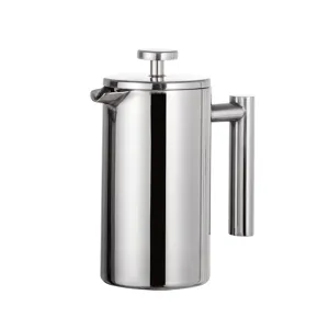 Double-Layer Micron-Sized Filter Stainless Steel Heat Resistant Vacuum Cup Heat Resistant Tea or Cafetiere Kettle-350ml