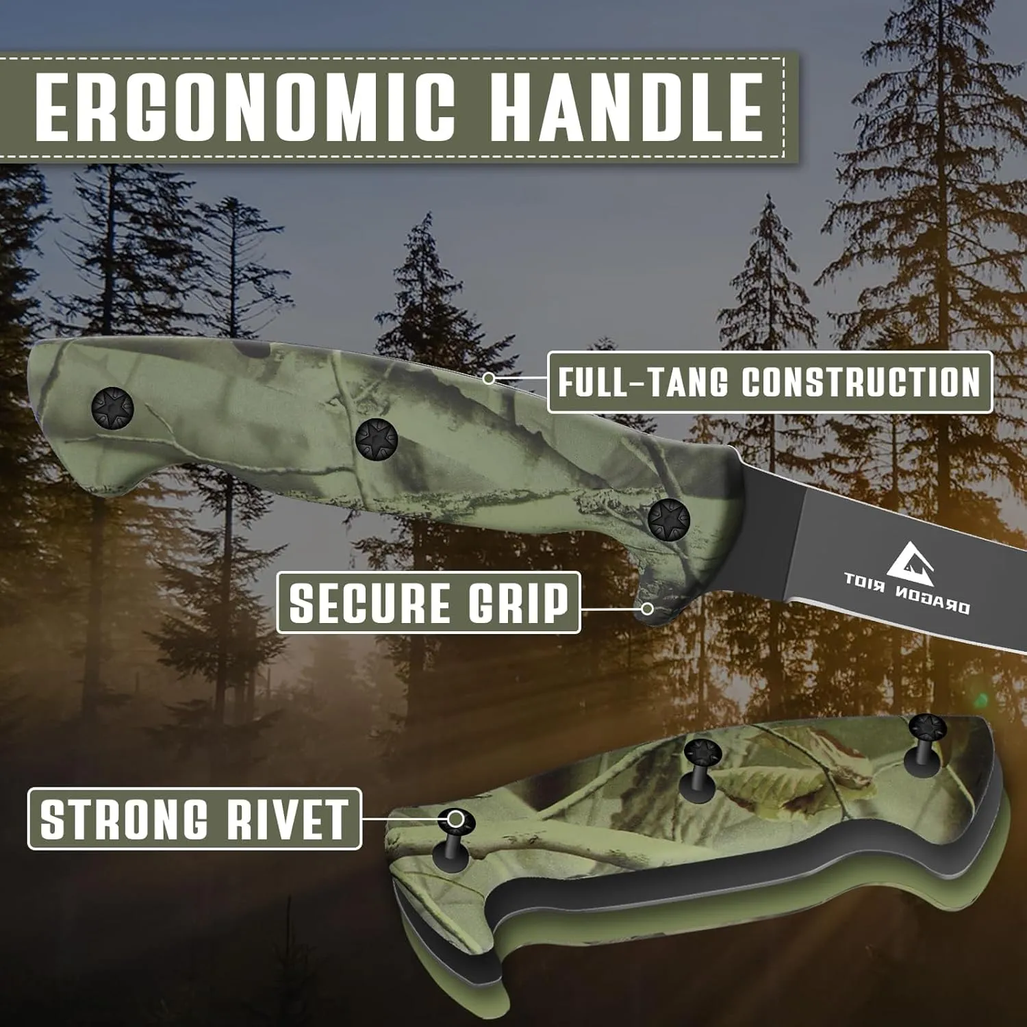 DRAGON RIOT Fish Fillet Boning Knife Set for Meat Cutting, Ultra-Sharp German Stainless-Steel Fishing Knife, Fresh or Saltwater, with A Durable Storage Bag and A Sharpenning Tool