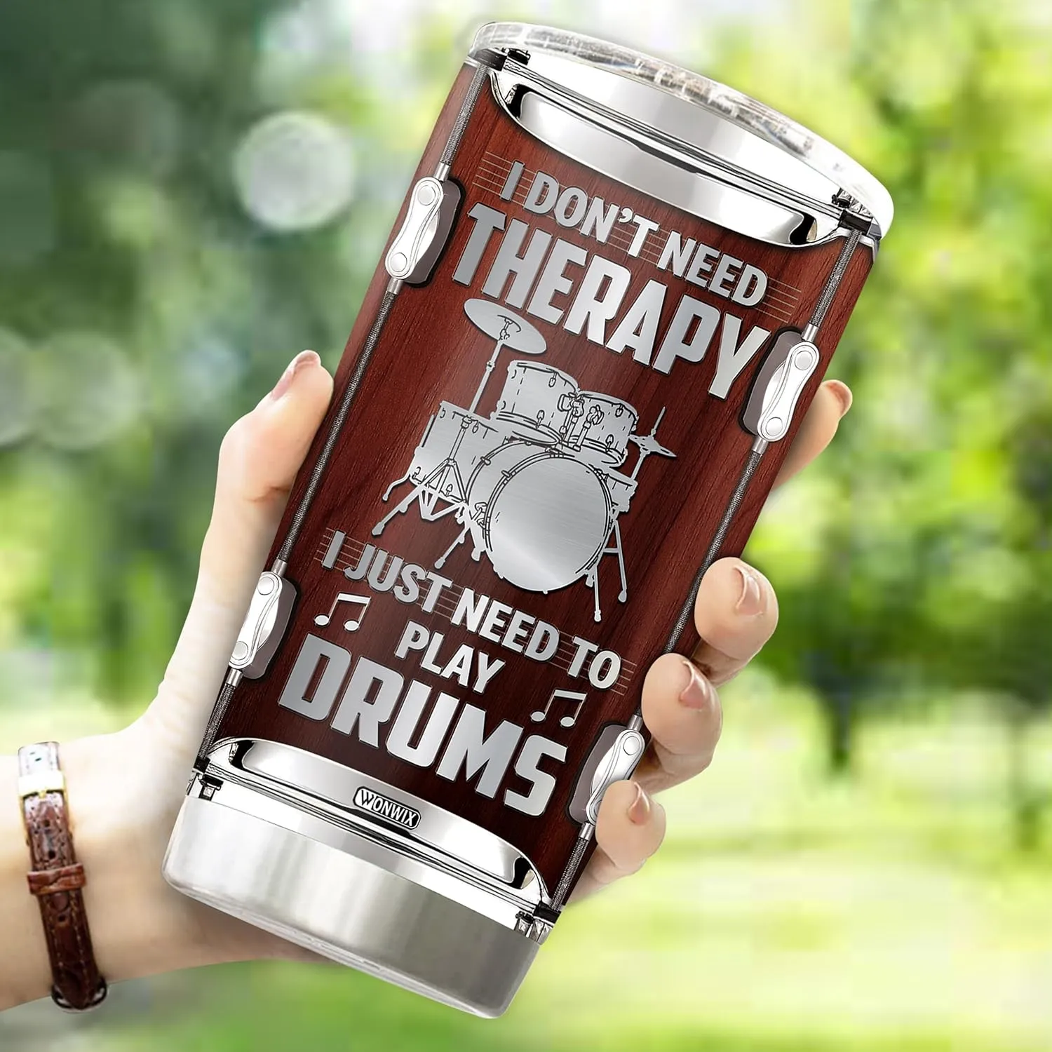 Drummer Gifts for Men Women Thermos Tumbler Drum Coffee Travel Mug Cup Water Bottle Gift for Him Her Husband Dad Drummers Musician Birthday Christmas 20oz Stainless Steel Insulated